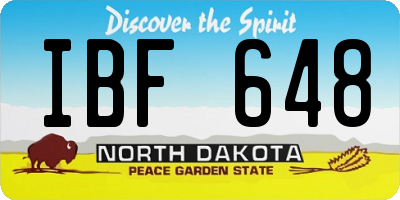 ND license plate IBF648