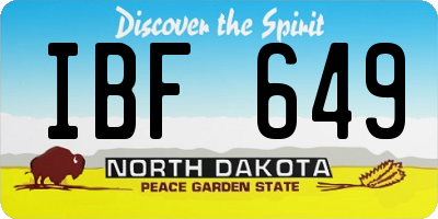 ND license plate IBF649