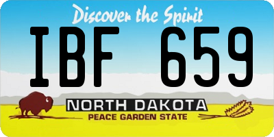 ND license plate IBF659