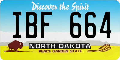 ND license plate IBF664