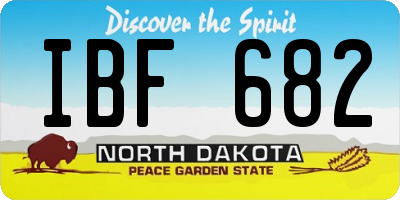 ND license plate IBF682
