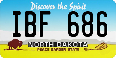 ND license plate IBF686