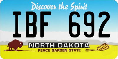 ND license plate IBF692