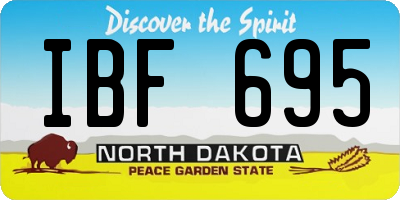 ND license plate IBF695