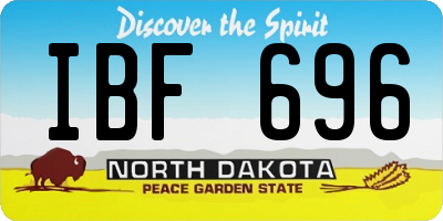 ND license plate IBF696