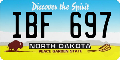 ND license plate IBF697