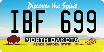 ND license plate IBF699