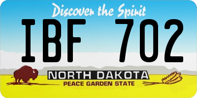 ND license plate IBF702