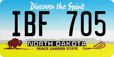 ND license plate IBF705