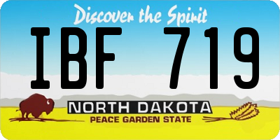 ND license plate IBF719
