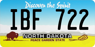 ND license plate IBF722