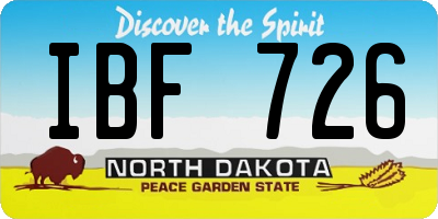 ND license plate IBF726