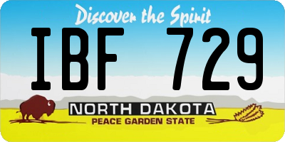ND license plate IBF729