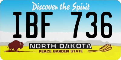 ND license plate IBF736