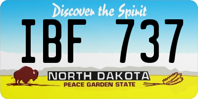 ND license plate IBF737