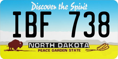 ND license plate IBF738