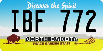 ND license plate IBF772