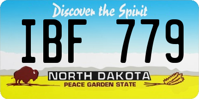 ND license plate IBF779