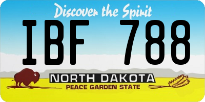 ND license plate IBF788