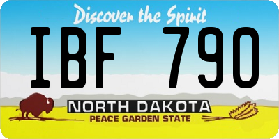 ND license plate IBF790