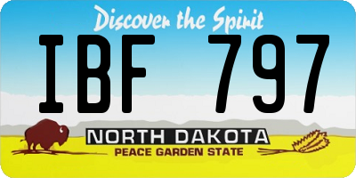 ND license plate IBF797
