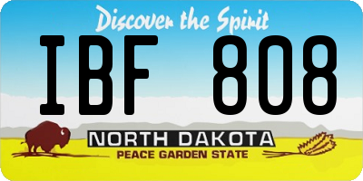 ND license plate IBF808