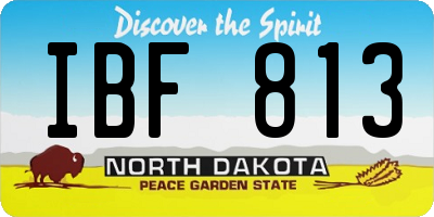 ND license plate IBF813
