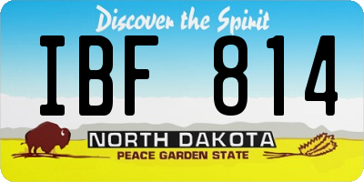 ND license plate IBF814