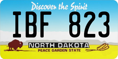 ND license plate IBF823