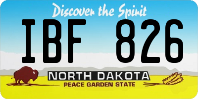ND license plate IBF826
