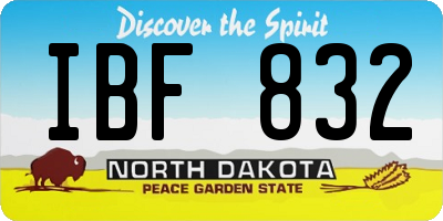 ND license plate IBF832