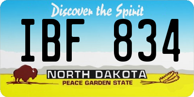 ND license plate IBF834
