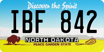 ND license plate IBF842