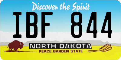ND license plate IBF844