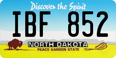 ND license plate IBF852