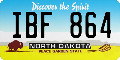 ND license plate IBF864