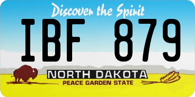 ND license plate IBF879