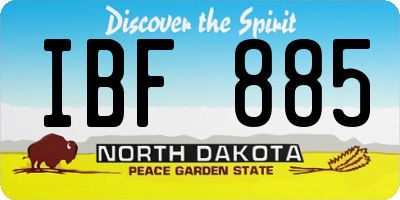 ND license plate IBF885