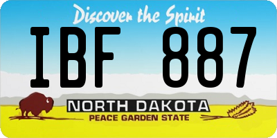 ND license plate IBF887