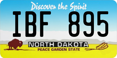ND license plate IBF895