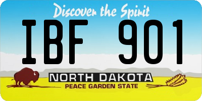 ND license plate IBF901
