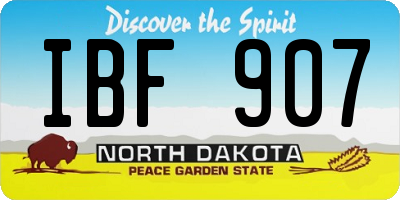 ND license plate IBF907