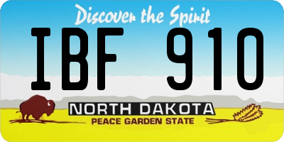 ND license plate IBF910