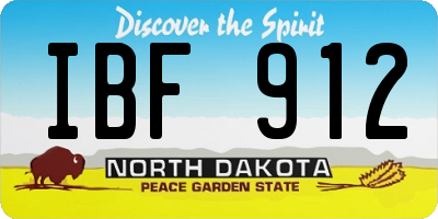 ND license plate IBF912
