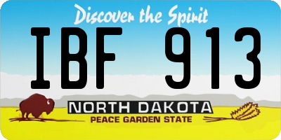 ND license plate IBF913