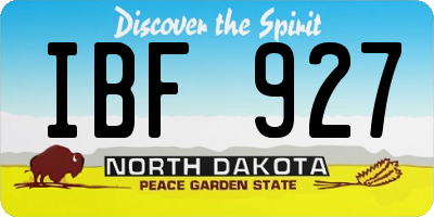 ND license plate IBF927