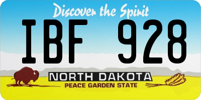 ND license plate IBF928