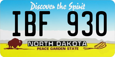 ND license plate IBF930