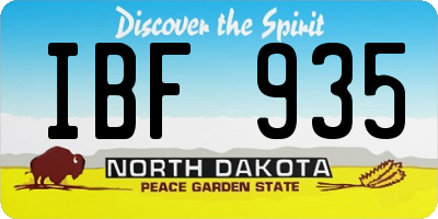 ND license plate IBF935