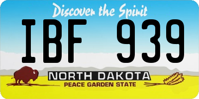 ND license plate IBF939